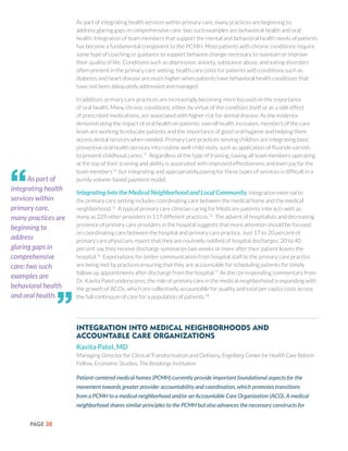 PAGE 30
As part of integrating health services within primary care, many practices are beginning to
address glaring gaps i...