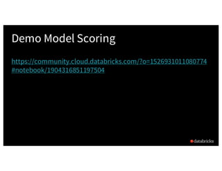 How to Productionize Your Machine Learning Models Using Apache Spark MLlib 2.x with Richard Garris Slide 40