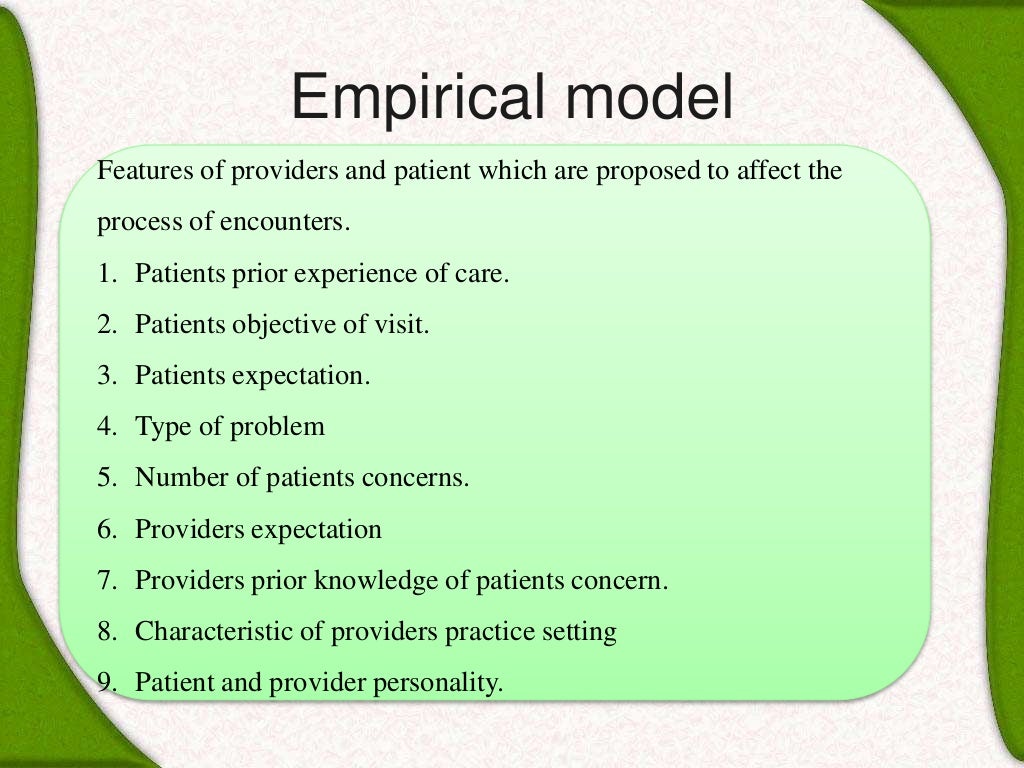 Dentist patient relationship and quality care
