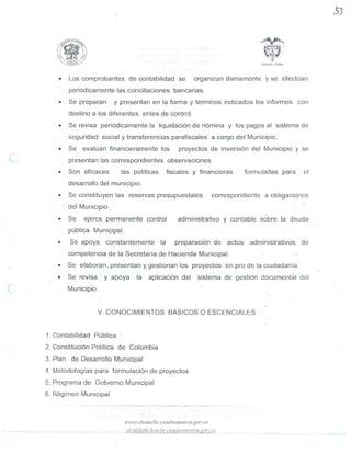 MANUAL DE FUNCIONES SEGUNDA PARTE