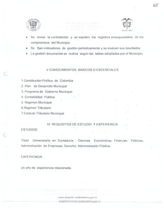 MANUAL DE FUNCIONES SEGUNDA PARTE