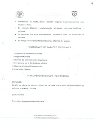 MANUAL DE FUNCIONES SEGUNDA PARTE
