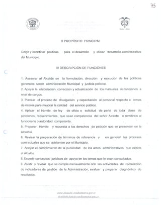 MANUAL DE FUNCIONES SEGUNDA PARTE