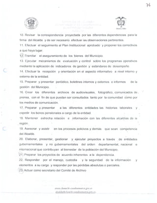 MANUAL DE FUNCIONES SEGUNDA PARTE