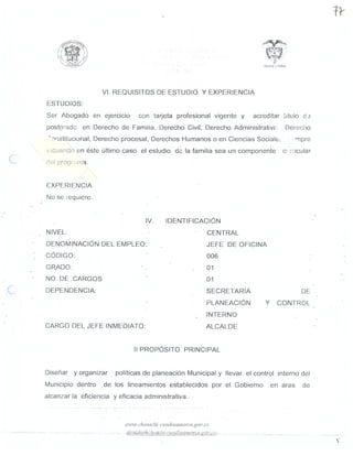 MANUAL DE FUNCIONES SEGUNDA PARTE