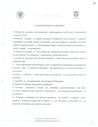 MANUAL DE FUNCIONES SEGUNDA PARTE