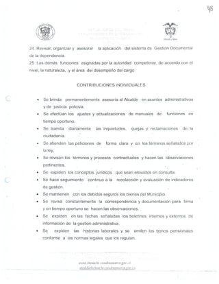 MANUAL DE FUNCIONES SEGUNDA PARTE