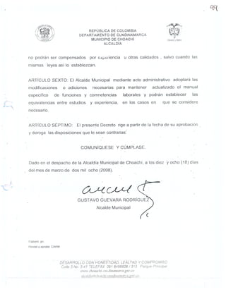 MANUAL DE FUNCIONES SEGUNDA PARTE