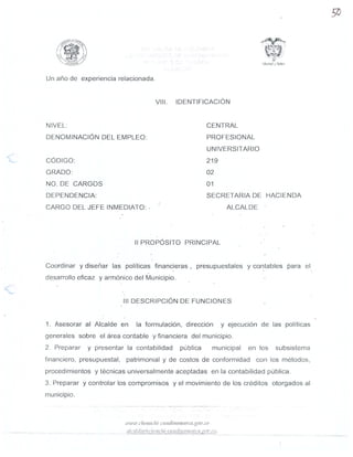 MANUAL DE FUNCIONES SEGUNDA PARTE