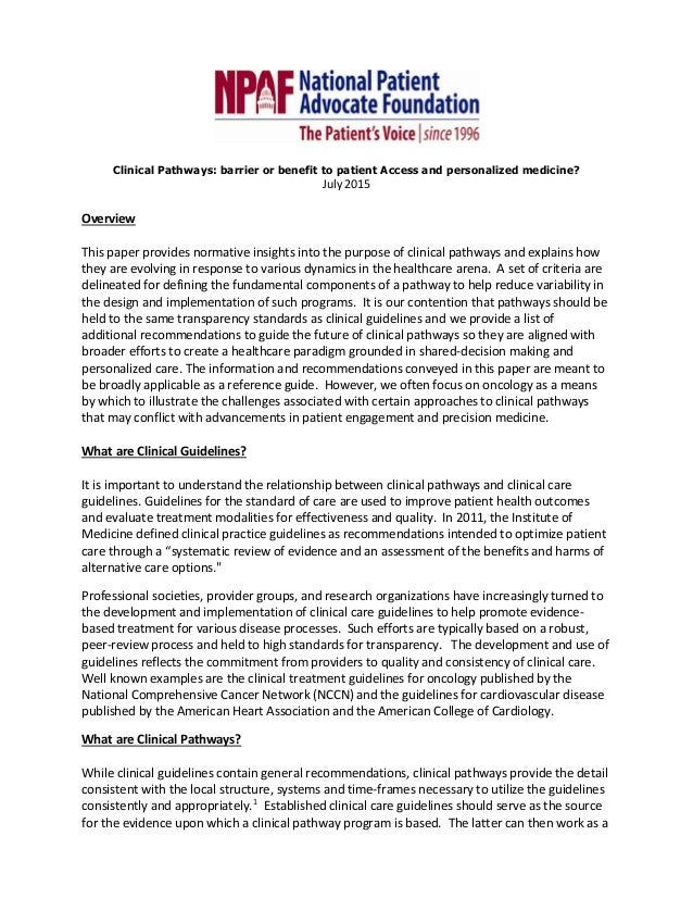 clinical pathway definition