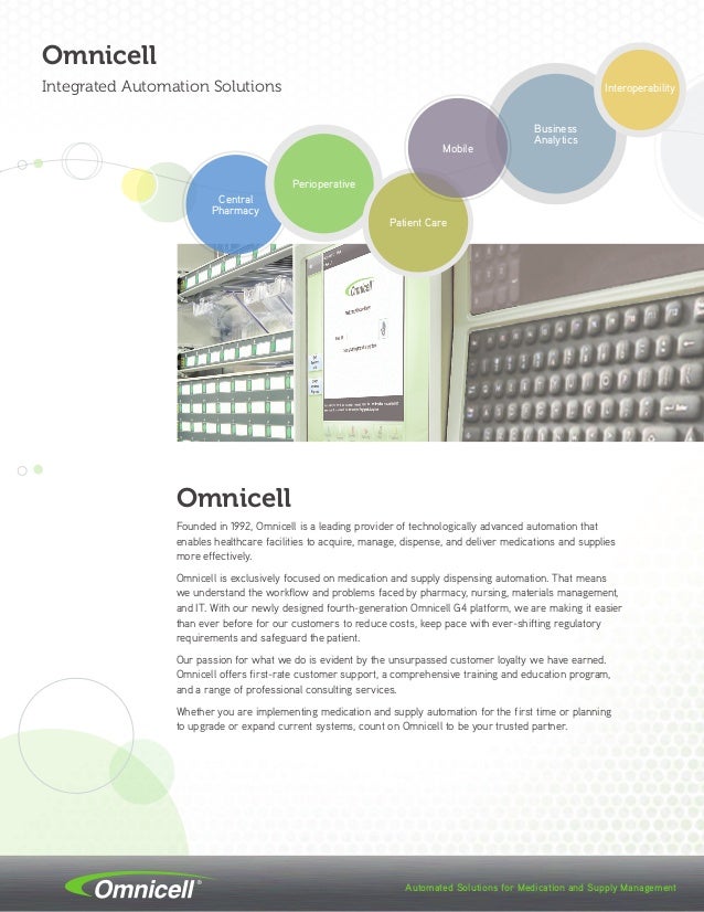 Omnicell Solutions Overview Brochure 704 C