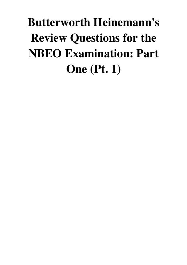 (2005) Butterworth Heinemann's Review Questions for the NBEO