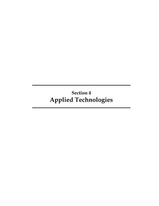 Section 4 
Applied Technologies 
 