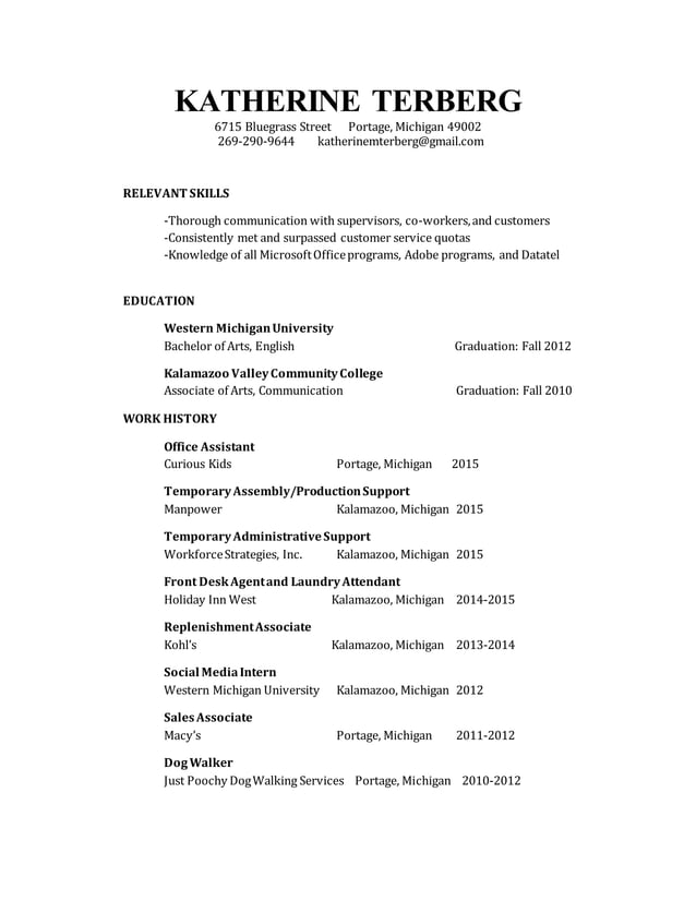 TerBerg Resume DOCX Terberg resume docx