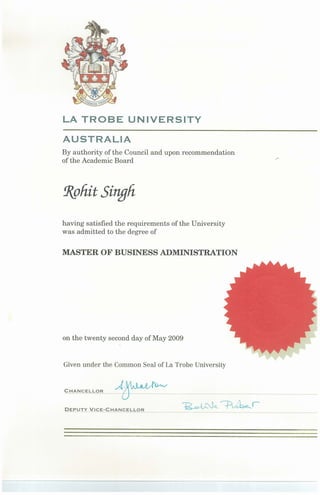 Master in Business Admin Degree