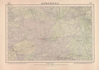 Mapa topográfico Alhambra. Lagunas de Ruidera. (Ciudad Real). Año 1888. MTN 0787
