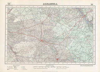 Mapa topográfico Alhambra. Lagunas de Ruidera. (Año 1954). MTN 0787 