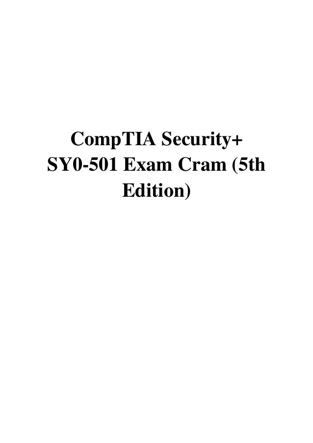 CompTIA Security+ SY0501 Exam Cram PDF Diane Barrett 5th Edition