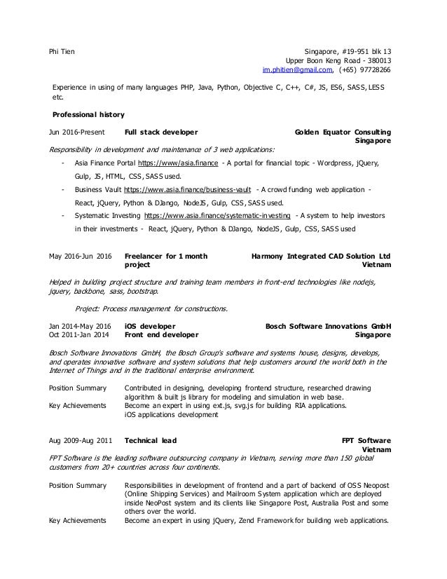 Django developer resume
