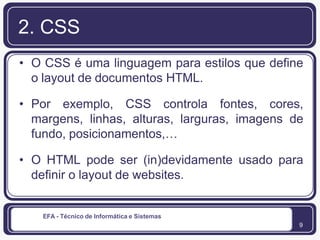 Técnico de Informática de SistemasScripts CGI e Folhas de Estilo | PPTX
