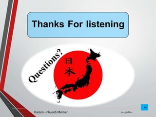 8/8
Thanks For listening
2015/06/02Kaizen - Najeeb Memeh
 