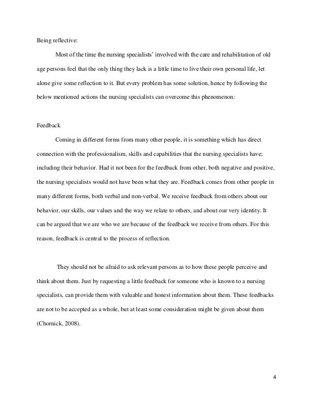 Reflection on Nursing-Essay