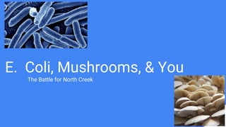 E. Coli, Mushrooms, & You
The Battle for North Creek
 