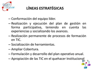 La sensibilización de los docentes sobre la importancia de acceder a las TIC. 