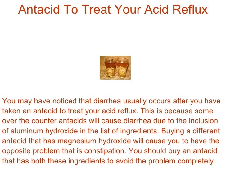 Avoiding Acid Reflux and Diarrhea