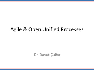 Agile & Open Unified Processes
Dr. Davut Çulha
 