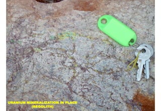 URANIUM MINERALIZATION IN PLACE
          (REGOLITH)
 