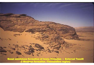 Basal sandstone formation of lower Devonian : External Tassili
          (I Meskour formation -Timouzeline region)
 