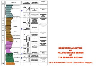 SEQUENCE ANALYSIS
                 OF
        PALEOZOIQUES SERIES
                 OF
        TIN SERIRINE REGION

(OUA N'AHAGGAR Tassili - South-East Hoggar)
 