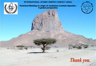 INTERNATIONAL ATOMIC ENERGY AGENCY (IAEA)
Technical Meeting on origin of sandstone uranium deposits :
                   A global perspective
 