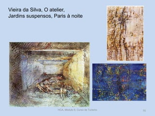 Vieira da Silva, O atelier,
Jardins suspensos, Paris à noite
HCA, Módulo 9, Curso de Turismo 70
 