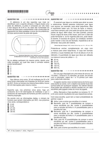 XP GRV
mais valorizados no mundo artístico, tanto em termos                                        Língua do meu Amor velosa e doce,
¿QDQFHLURV TXDQWR KLVWyULFRV FULRX D REUD Guernica                                         que me convences de que sou frase,
em protesto ao ataque aéreo à pequena cidade basca                                          que me contornas, que me vestes quase,
de mesmo nome. A obra, feita para integrar o Salão                                          como se o corpo meu de ti vindo me fosse.
Internacional de Artes Plásticas de Paris, percorreu toda                                   Língua que me cativas, que me enleias
a Europa, chegando aos EUA e instalando-se no MoMA,
                                                                                            os surtos de ave estranha,
GH RQGH VDLULD DSHQDV HP  (VVD REUD FXELVWD
                                                                                            em linhas longas de invisíveis teias,
DSUHVHQWD HOHPHQWRV SOiVWLFRV LGHQWL¿FDGRV SHOR
                                                                                            de que és, há tanto, habilidosa aranha...
A SDLQHO LGHRJUi¿FR PRQRFURPiWLFR TXH HQIRFD YiULDV
  dimensões de um evento, renunciando à realidade,                                          [...]
  colocando-se em plano frontal ao espectador.                                              Amo-te as sugestões gloriosas e funestas,
B KRUURU GD JXHUUD GH IRUPD IRWRJUi¿FD FRP R XVR                                           amo-te como todas as mulheres
  da perspectiva clássica, envolvendo o espectador                                          WH DPDP y OtQJXDODPD y OtQJXDUHVSOHQGRU
  nesse exemplo brutal de crueldade do ser humano.                                          pela carne de som que à ideia emprestas
C uso das formas geométricas no mesmo plano, sem
                                                                                            e pelas frases mudas que proferes
  emoção e expressão, despreocupado com o volume,
                                                                                            QRV VLOrQFLRV GH $PRU 
  D SHUVSHFWLYD H D VHQVDomR HVFXOWyULFD
                                                                                             MACHADO, G. In: MORICONI, I. (org.). 2V FHP PHOKRUHV SRHPDV EUDVLOHLURV GR VpFXOR.
D esfacelamento dos objetos abordados na mesma                                                                                           Rio de Janeiro: Objetiva, 2001 (fragmento).
  narrativa, minimizando a dor humana a serviço da
                                                                                            $ SRHVLD GH *LOND 0DFKDGR LGHQWL¿FDVH FRP DV
  objetividade, observada pelo uso do claro-escuro.
                                                                                            concepções artísticas simbolistas. Entretanto, o texto
E uso de vários ícones que representam personagens
                                                                                            VHOHFLRQDGR LQFRUSRUD UHIHUrQFLDV WHPiWLFDV H IRUPDLV
  fragmentados bidimensionalmente, de forma fotográ-
                                                                                            modernistas, já que, nele, a poeta
  ¿FD OLYUH GH VHQWLPHQWDOLVPR
                                                                                            A procura dHVFRQVWUXLU D YLVmR PHWDIyULFD GR DPRU H
QUESTÃO 115
                                                                                              abandona o cuidado formal.
     No Brasil, a condição cidadã, embora dependa da                                        B concebe a mulher como um ser sem linguagem e
leitura e da escrita, não se basta pela enunciação do                                         questiona o poder da palavra.
direito, nem pelo domínio desses instrumentos, o que,
                                                                                            C questiona o trabalho intelectual da mulher e antecipa
sem dúvida, viabiliza melhor participação social. A
                                                                                              a construção do verso livre.
condição cidadã depende, seguramente, da ruptura com
                                                                                            D propõe um modelo novo de erotização na lírica
o ciclo da pobreza, que penaliza um largo contingente
populacional.                                                                                 DPRURVD H SURS}H D VLPSOL¿FDomR YHUEDO
   )RUPDomR GH OHLWRUHV H FRQVWUXomR GD FLGDGDQLD PHPyULD H SUHVHQoD GR 352/(5.            E H[SORUD D FRQVWUXomR GD HVVrQFLD IHPLQLQD D SDUWLU
                                                         Rio de Janeiro: FBN, 2008.
                                                                                              GD SROLVVHPLD GH ³OtQgua”, e inova o léxico.
LC - 2º dia | Caderno 7 - AZUL - Página 13
 