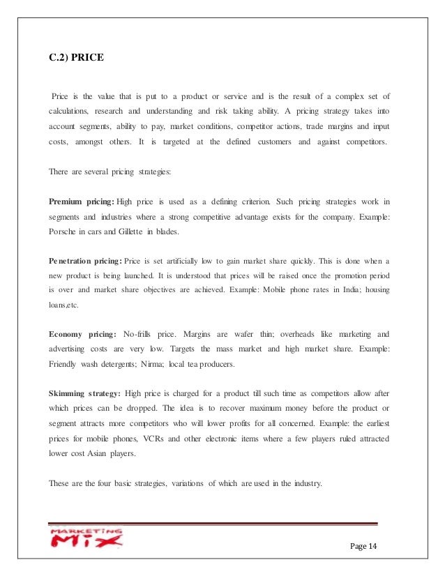 4P�S OF MAKETING 4P�S OF MAKETING