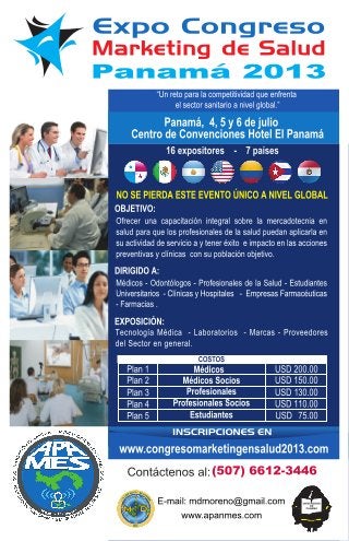afiche congreso marketing medico panama 2013