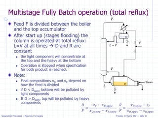 Comprehensive Overview of Batch Distillation Processes and Operations | PDF