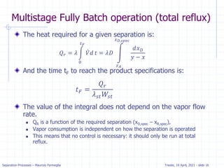 Comprehensive Overview of Batch Distillation Processes and Operations | PDF