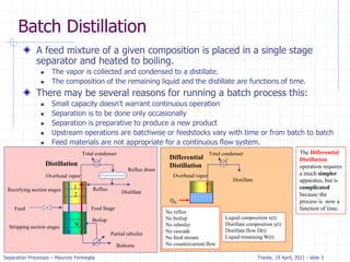 Comprehensive Overview of Batch Distillation Processes and Operations | PDF