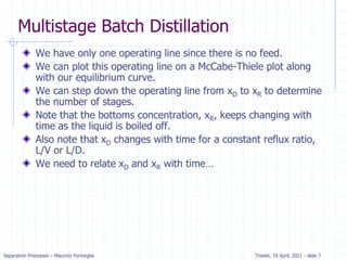 Comprehensive Overview of Batch Distillation Processes and Operations | PDF