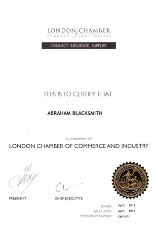 LCC Certificate