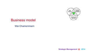 Strategic Management @ 2014 	
Wai Chamornmarn
Business model	
 
