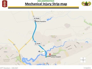 CPT Davidson – 448-2501 7/18/2016
UNCLASSIFIED//FOUO
Mechanical Injury Strip-map
 