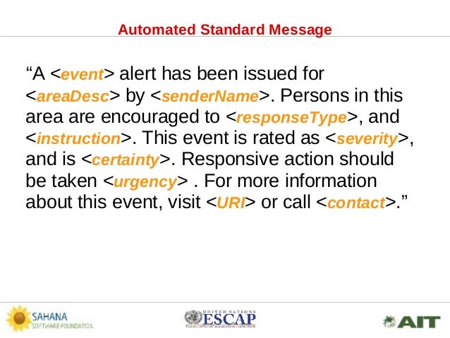 Common Alerting Protocol and Procedures