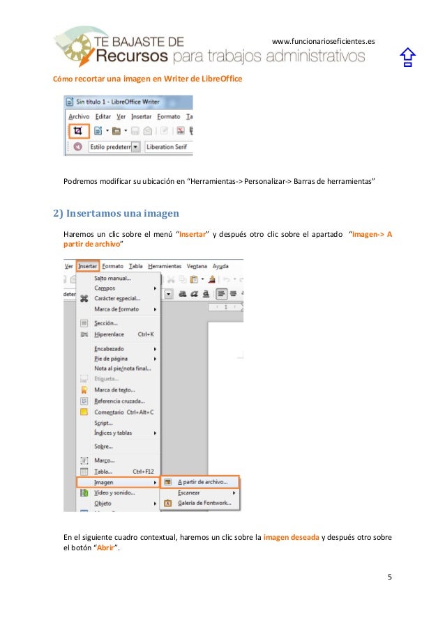 Libreoffice Writer Barra Estandar