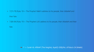 07 contents of surah al a'raaf | PPTX