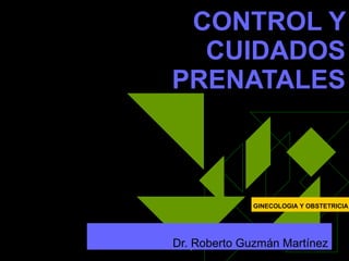 CONTROL Y CUIDADOS PRENATALES Dr. Roberto Guzmán Martínez GINECOLOGIA Y OBSTETRICIA 