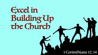 Excel in
Building Up
the Church
1 Corinthians 12, 14
 